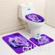 Tapis de Cuisine Tapis de Bain Tapis de bain + tapis de toilette + tapis en forme de U  lot de 3  violet - B07MC71792